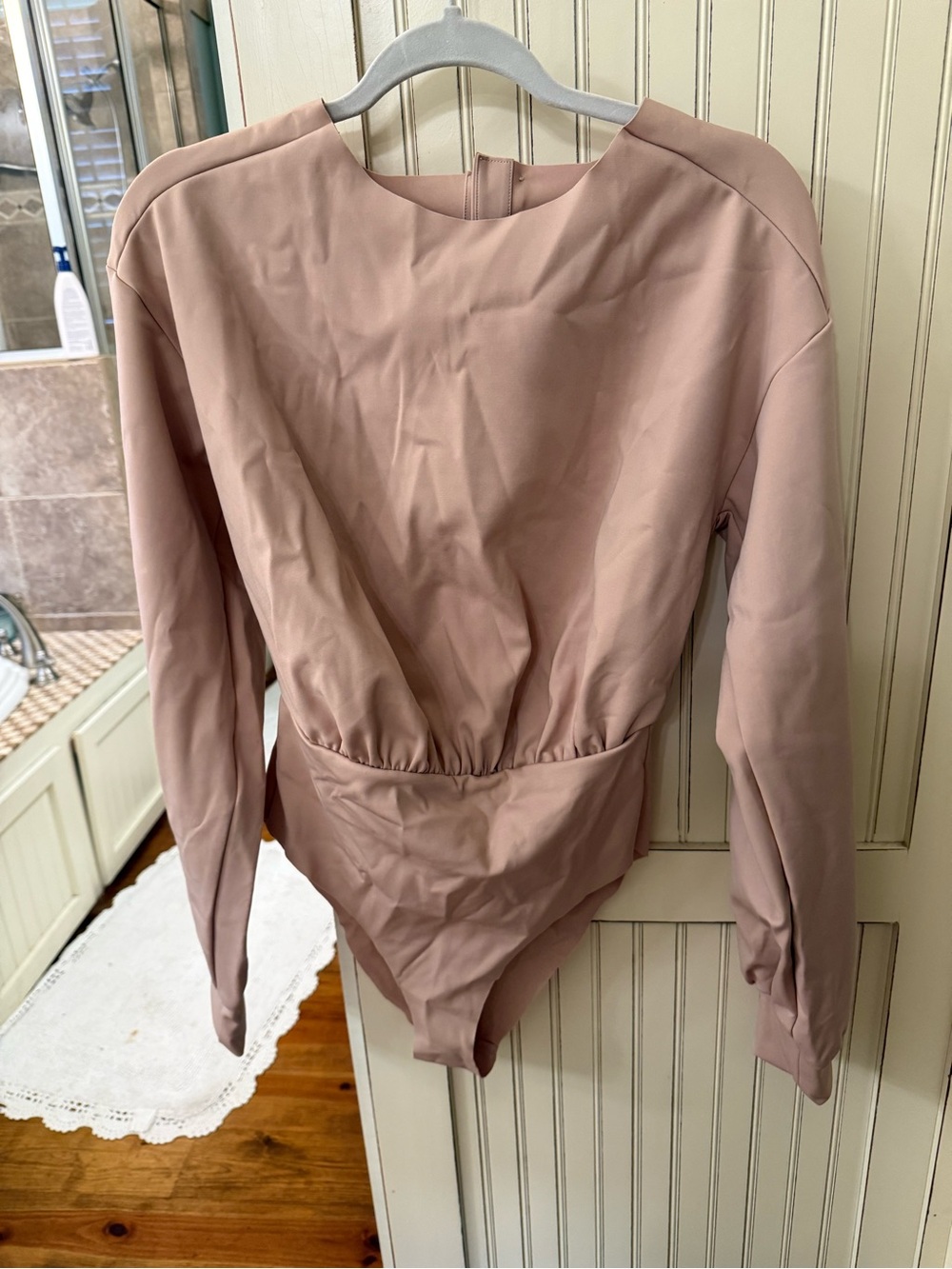 Agua Bendita Blush Beige Long Sleeve Bodysuit